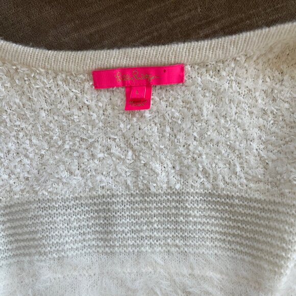 Lilly Pulitzer Sweaters | Lilly Pulitzer Pelham Cardigan | White | Large - Picture 7 of 11
